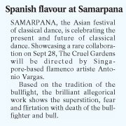 Straits Times Coverage Reviews of Samarpana 2013